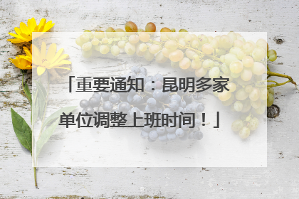 重要通知：昆明多家单位调整上班时间！
