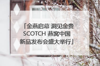 金燕启幕 洞见金贵 SCOTCH 燕窝中国新品发布会盛大举行