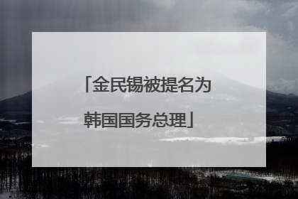 金民锡被提名为韩国国务总理