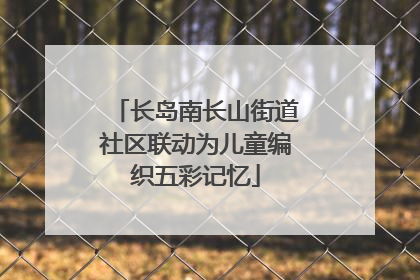 长岛南长山街道社区联动为儿童编织五彩记忆