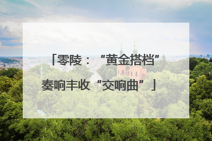 零陵：“黄金搭档”奏响丰收“交响曲”