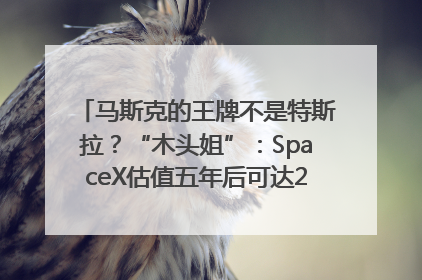 马斯克的王牌不是特斯拉？“木头姐”：SpaceX估值五年后可达2.5万亿美元！
