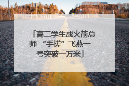 高二学生成火箭总师 “手搓”飞燕一号突破一万米