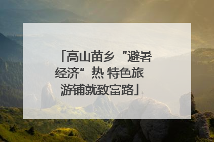 高山苗乡“避暑经济”热 特色旅游铺就致富路