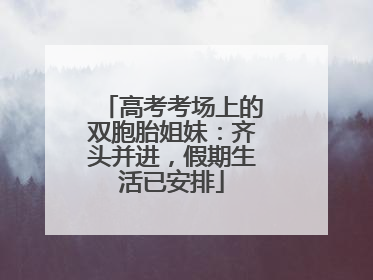高考考场上的双胞胎姐妹：齐头并进，假期生活已安排
