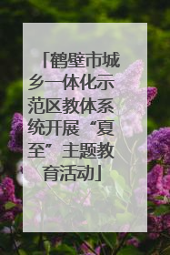 鹤壁市城乡一体化示范区教体系统开展“夏至”主题教育活动