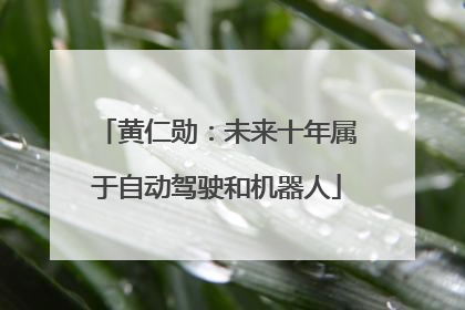 黄仁勋：未来十年属于自动驾驶和机器人