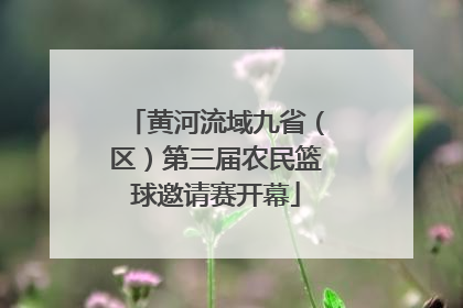 黄河流域九省（区）第三届农民篮球邀请赛开幕