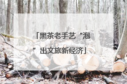 黑茶老手艺“泡”出文旅新经济