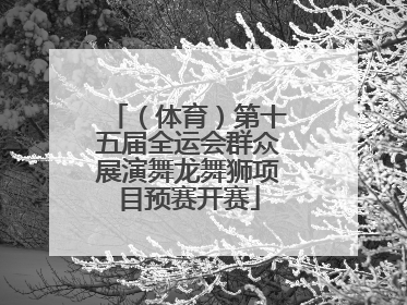 （体育）第十五届全运会群众展演舞龙舞狮项目预赛开赛