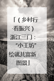 （乡村行·看振兴）浙江三门：“小工坊”绘就共富新图景