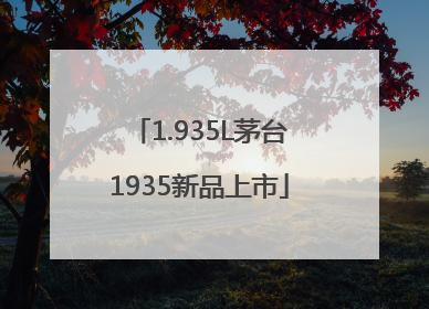 1.935L茅台1935新品上市