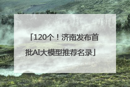 120个！济南发布首批AI大模型推荐名录