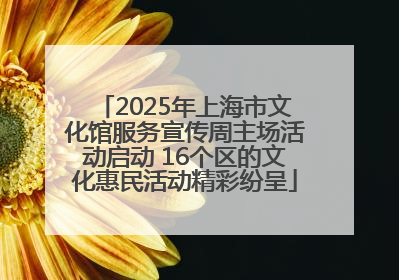 2025年上海市文化馆服务宣传周主场活动启动 16个区的文化惠民活动精彩纷呈
