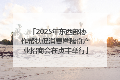2025年东西部协作帮扶促消费暨糯食产业招商会在贞丰举行