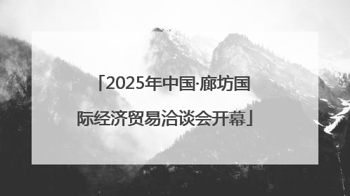 2025年中国·廊坊国际经济贸易洽谈会开幕
