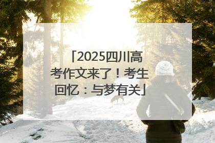 2025四川高考作文来了！考生回忆：与梦有关