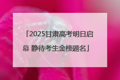 2025甘肃高考明日启幕 静待考生金榜题名