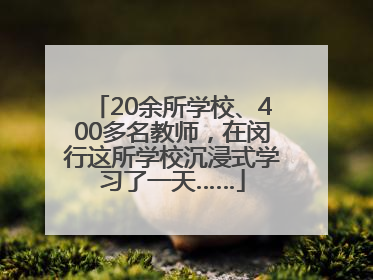20余所学校、400多名教师，在闵行这所学校沉浸式学习了一天……