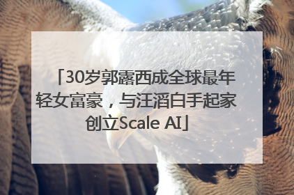 30岁郭露西成全球最年轻女富豪，与汪滔白手起家创立Scale AI