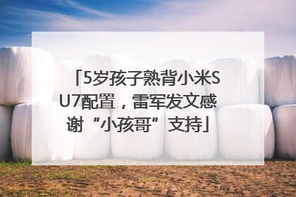 5岁孩子熟背小米SU7配置，雷军发文感谢“小孩哥”支持