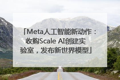 Meta人工智能新动作：收购Scale AI创建实验室，发布新世界模型